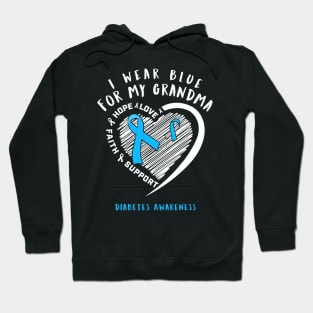 I Wear White For My Grandma Diabetes Awareness Hoodie